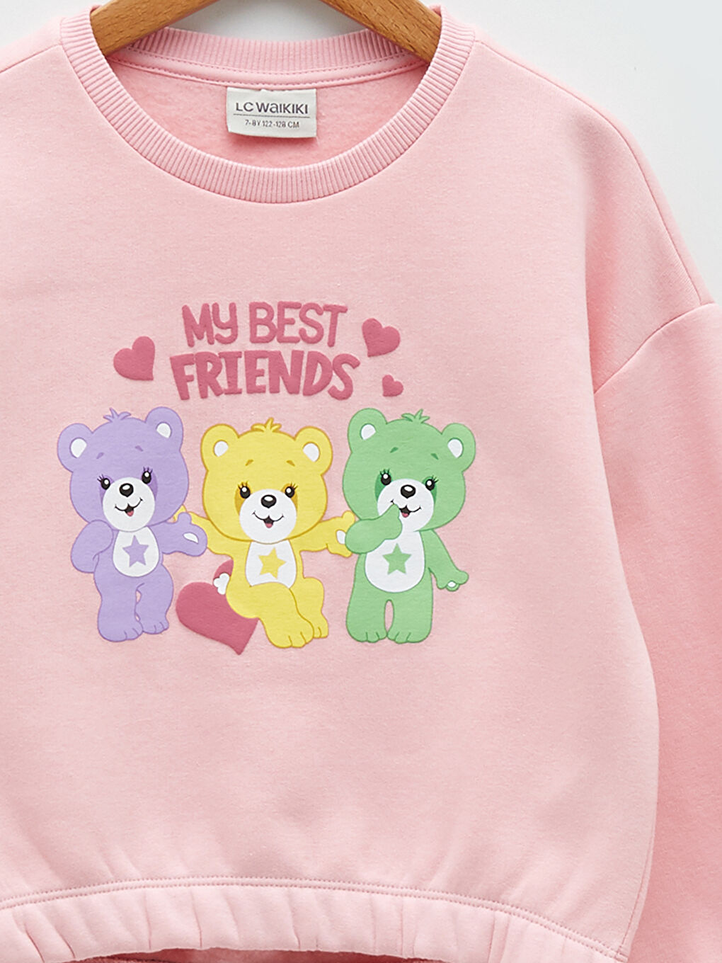 Crew Neck Printed Long Sleeve Girls' Sweatshirt-2