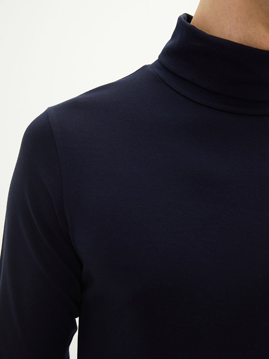 T-shirt à Manches Longues pour Hommes avec Col Roulé-3