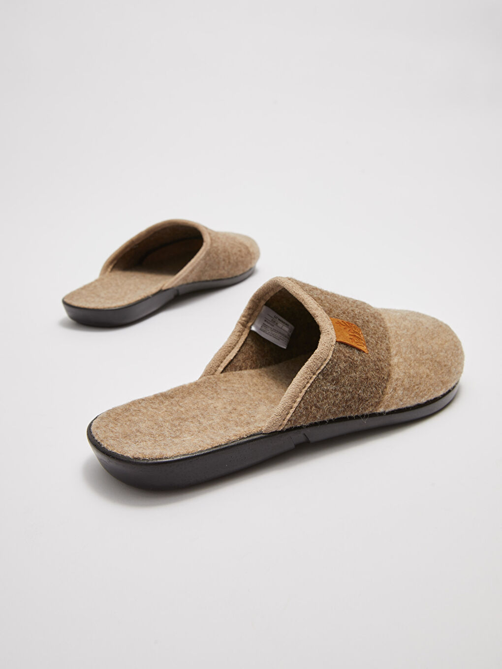 Kahverengi Renk Bloklu Önü Kapalı Erkek Ev Terliği-4