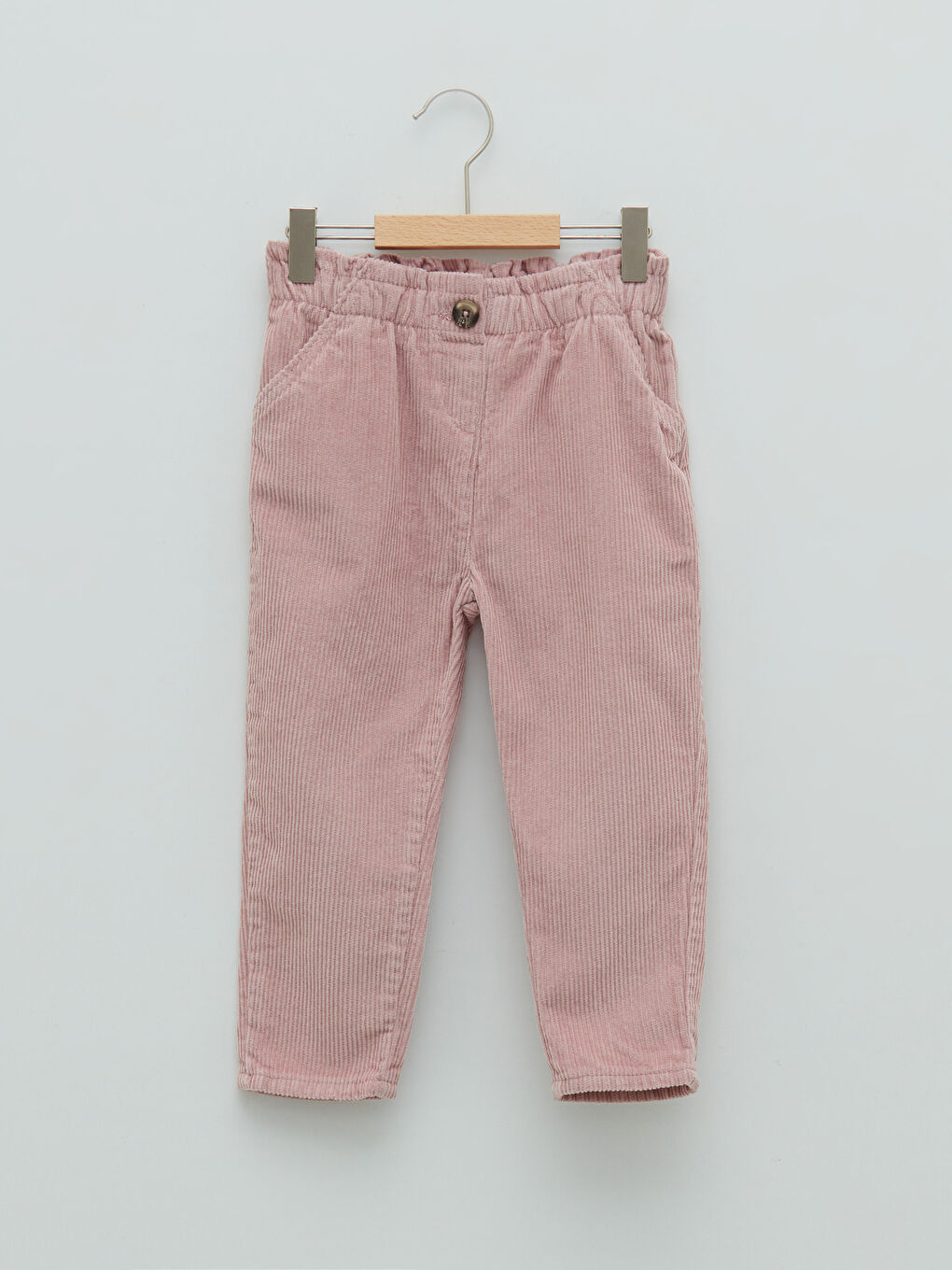 LCW baby Paperbag Fit Elastic Waist Basic Baby Girl Trousers -W1L522Z1-FHP