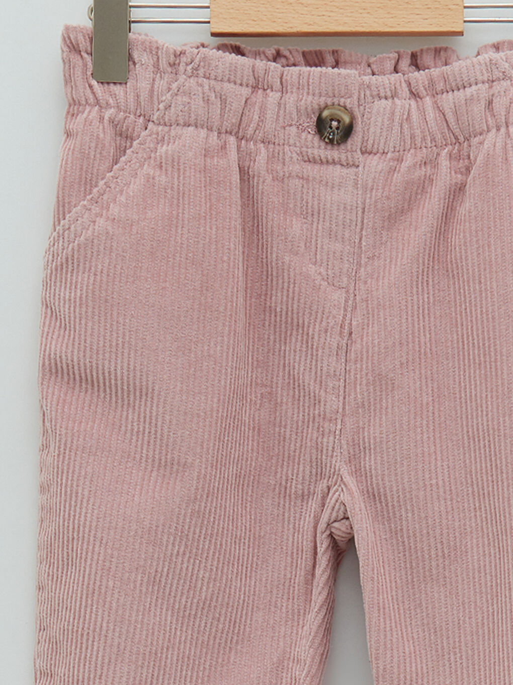 LCW baby Paperbag Fit Elastic Waist Basic Baby Girl Trousers -W1L522Z1-FHP