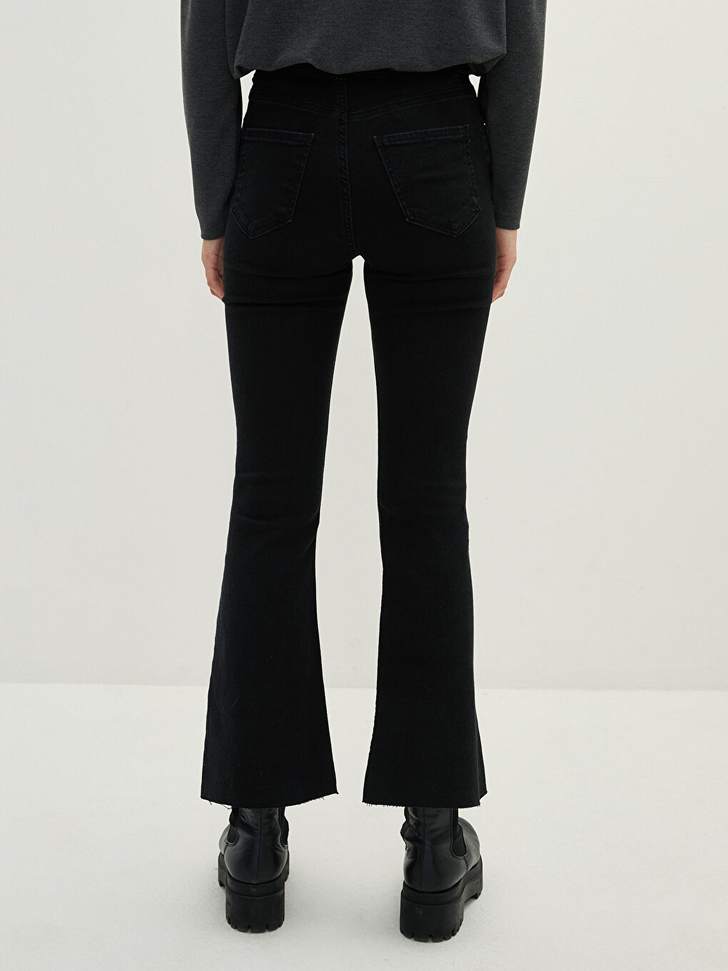 High Waist Mars Flare Women's Jeans-3