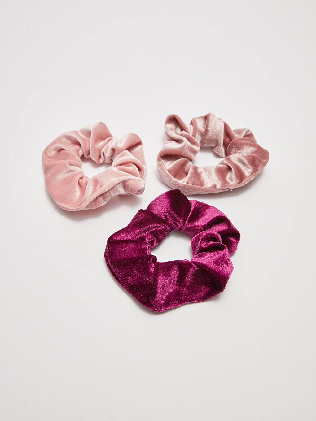 Elastic Women's Hair Clip Made of Velvet Fabric 3 Pack-3