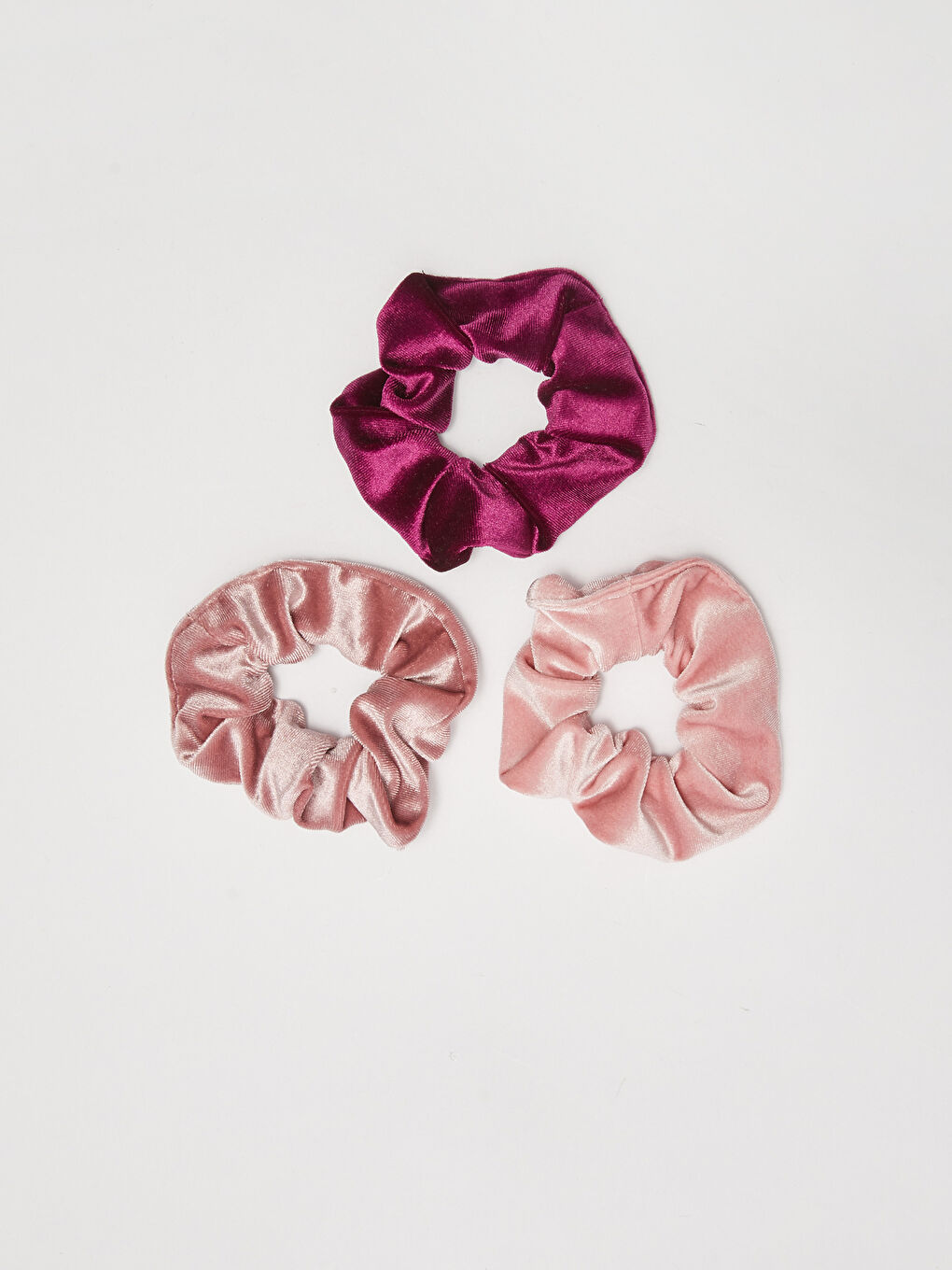Elastic Women's Hair Clip Made of Velvet Fabric 3 Pack-4