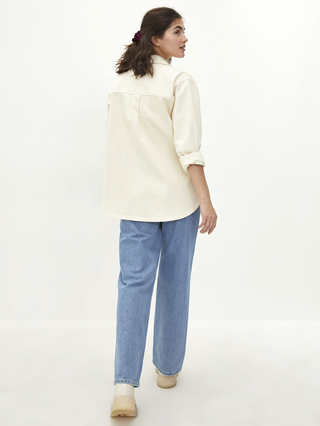 Elastic Women's Hair Clip Made of Velvet Fabric 3 Pack-2