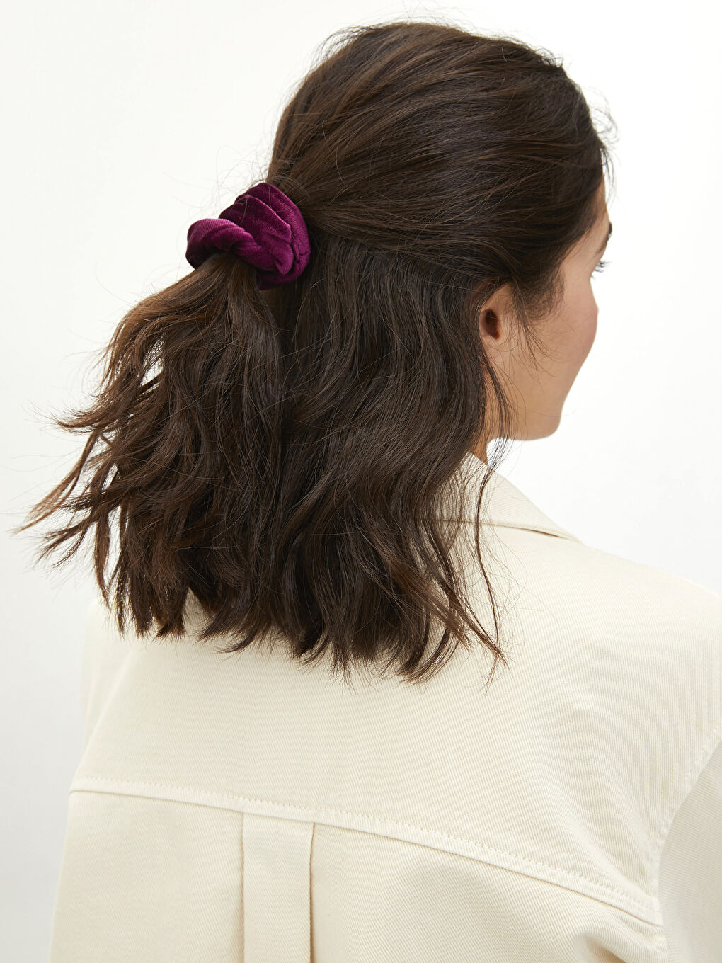 Elastic Women's Hair Clip Made of Velvet Fabric 3 Pack-1