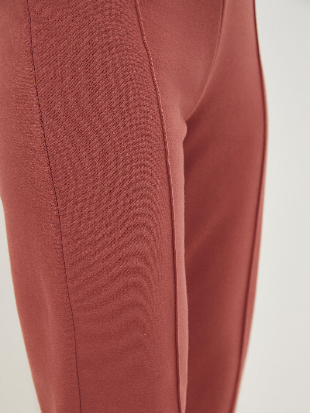 Pembe Beli Lastikli Düz Cep Detaylı Kadın Jogger Eşofman Altı-3