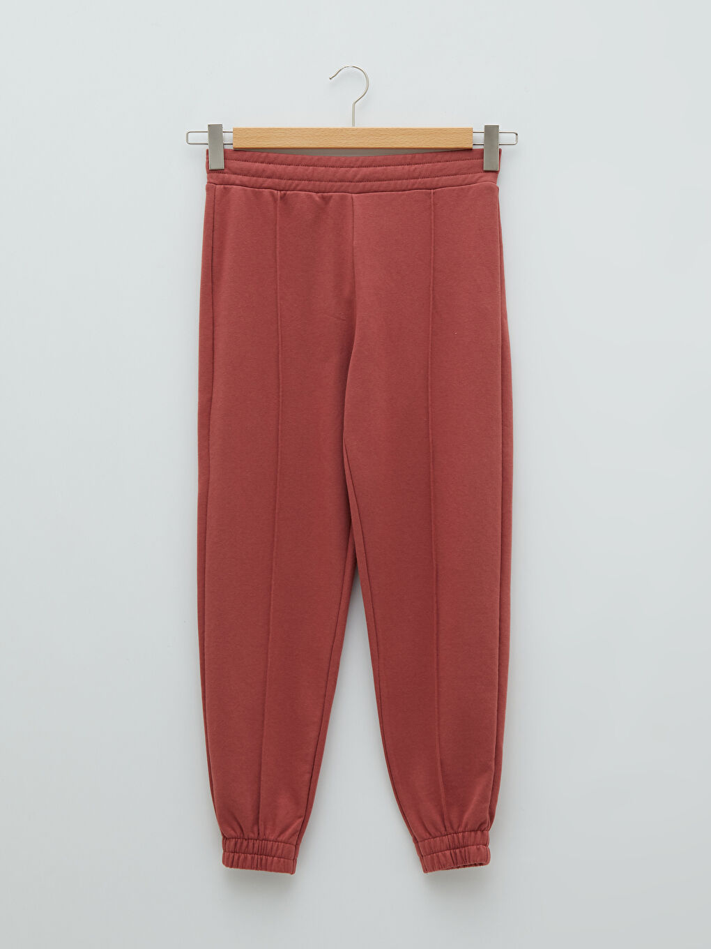 Pembe Beli Lastikli Düz Cep Detaylı Kadın Jogger Eşofman Altı-4