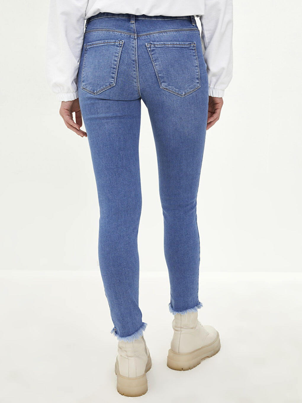 Normal Waist Mercury Skinny Fit Pocket Detailed Rodeo Women's Jean Pants-4