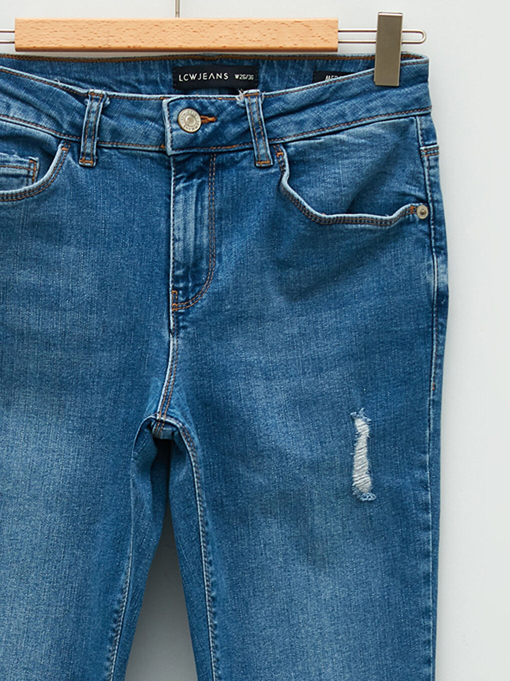 Normal Waist Mercury Skinny Fit Pocket Detailed Rodeo Women's Jean Pants-7