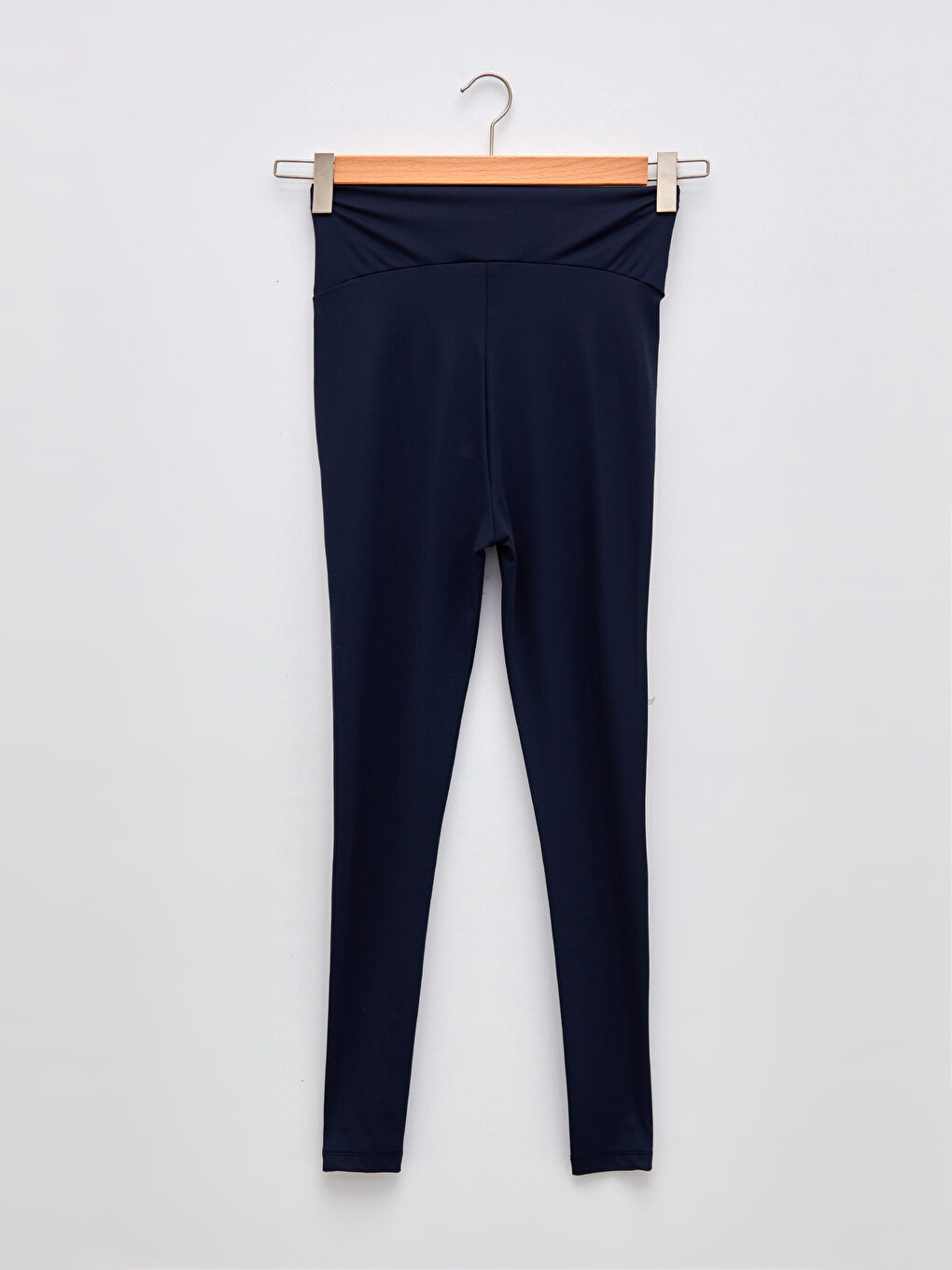Elastic Waist Plain Maternity Leggings-6