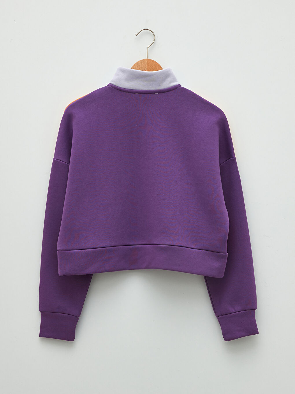 Hanorac cu Guler Tip Pâlnie și Mânecă Lungă pentru Femei cu Bloc de Culoare-6