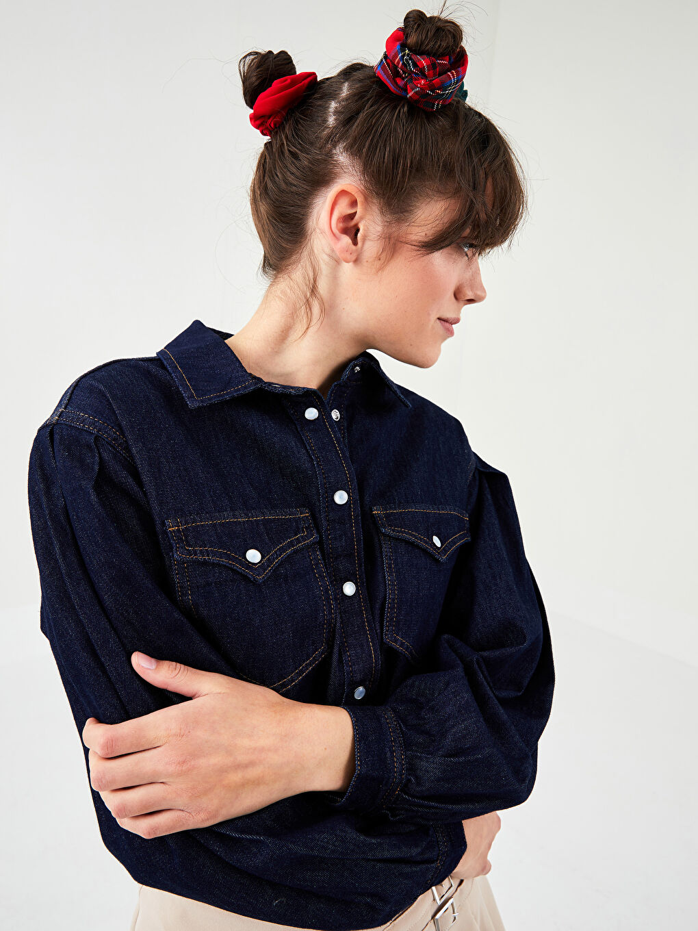 Karışık Desenli Lastikli Kadın Saç Tokası 3'lü-1