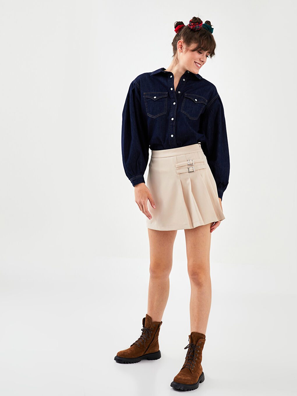 Karışık Desenli Lastikli Kadın Saç Tokası 3'lü-3