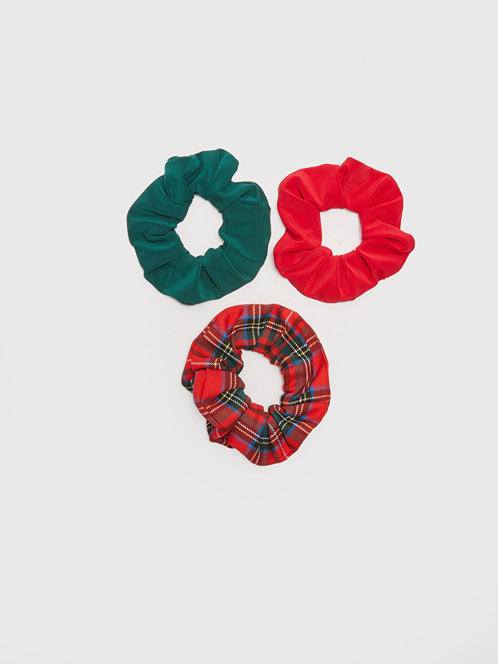 Karışık Desenli Lastikli Kadın Saç Tokası 3'lü-4