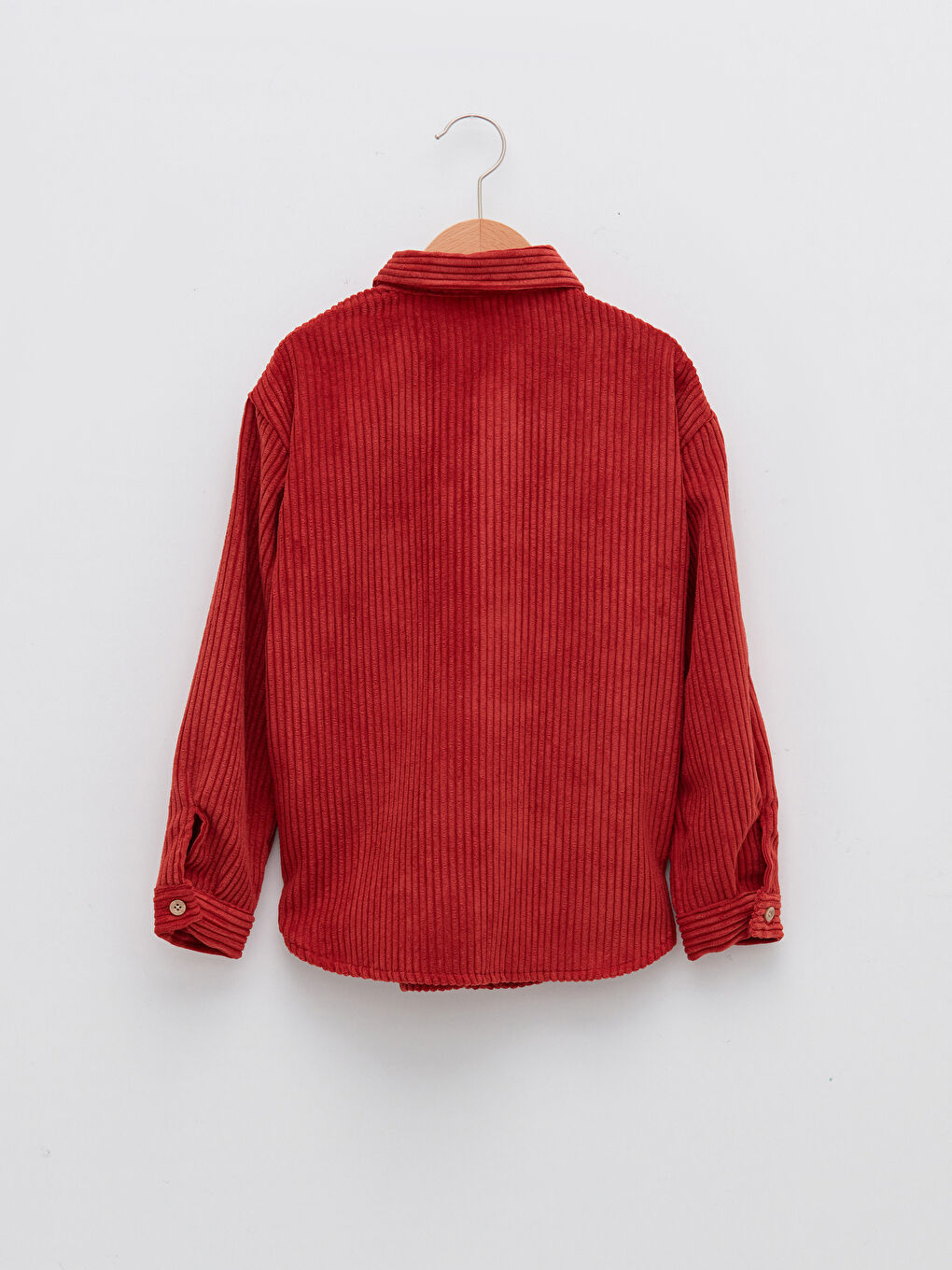 LCW Kids Basic Long Sleeve Velvet Girl Shirt -W1L681Z4-S29