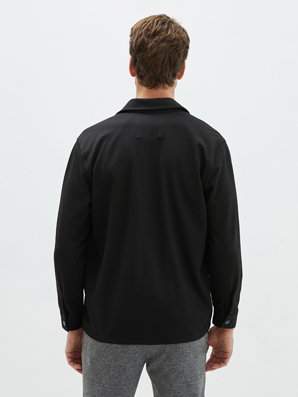 Χαλαρή Εφαρμογή Μακρυμάνικο Ανδρικό Πουκάμισο Ζακέτα-4