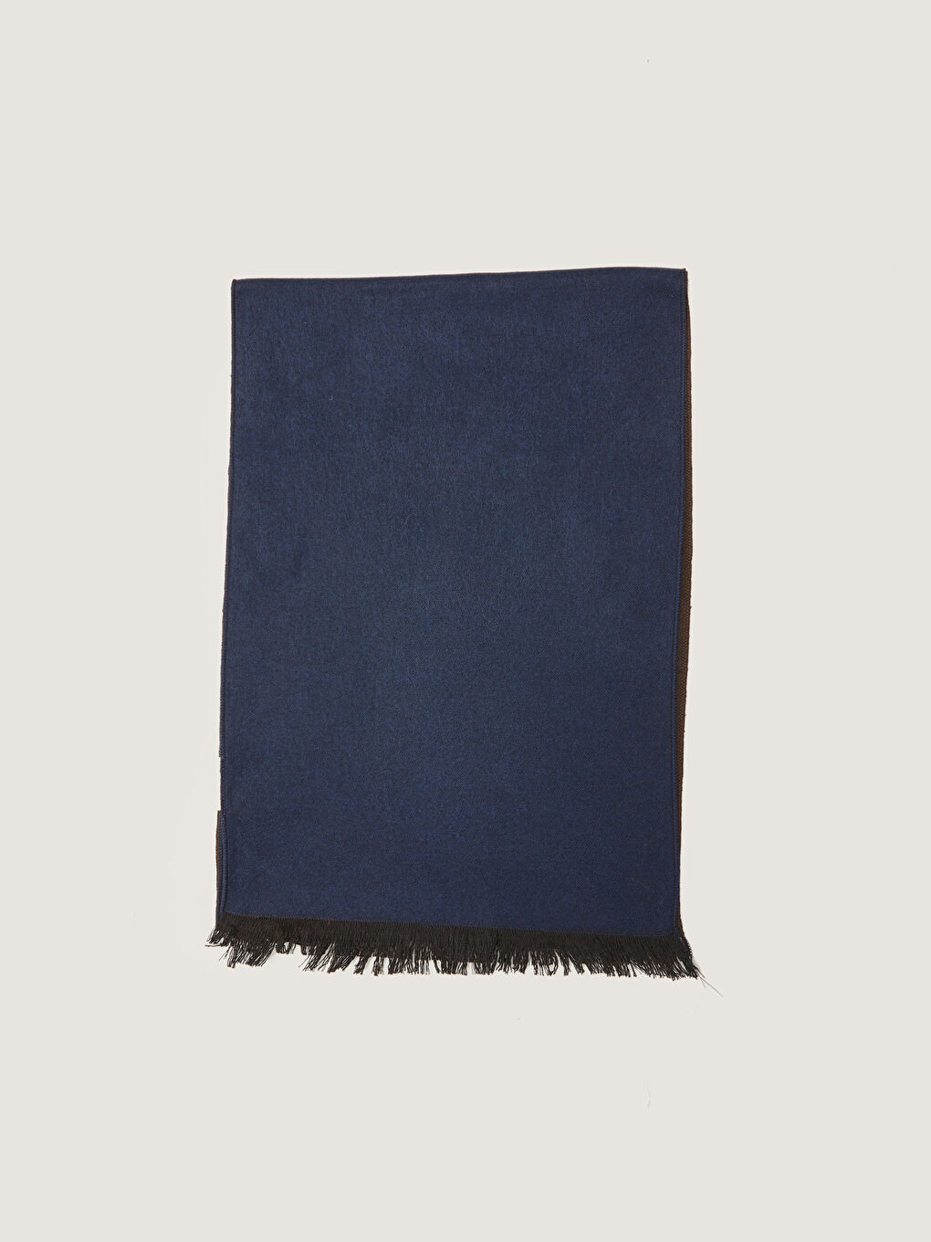 Lacivert Püskül Detaylı Erkek Atkı-2