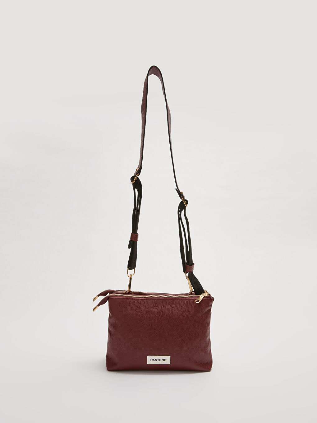 Bordo Ayarlanabilir Askılı Kadın Kol Çantası-2