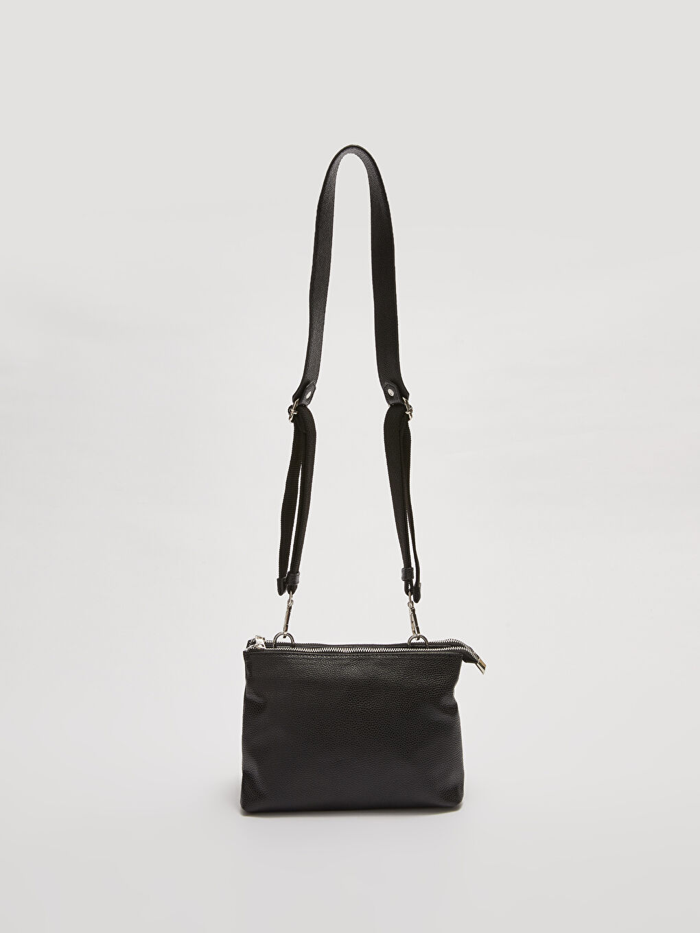Siyah Ayarlanabilir Askılı Kadın Kol Çantası-3
