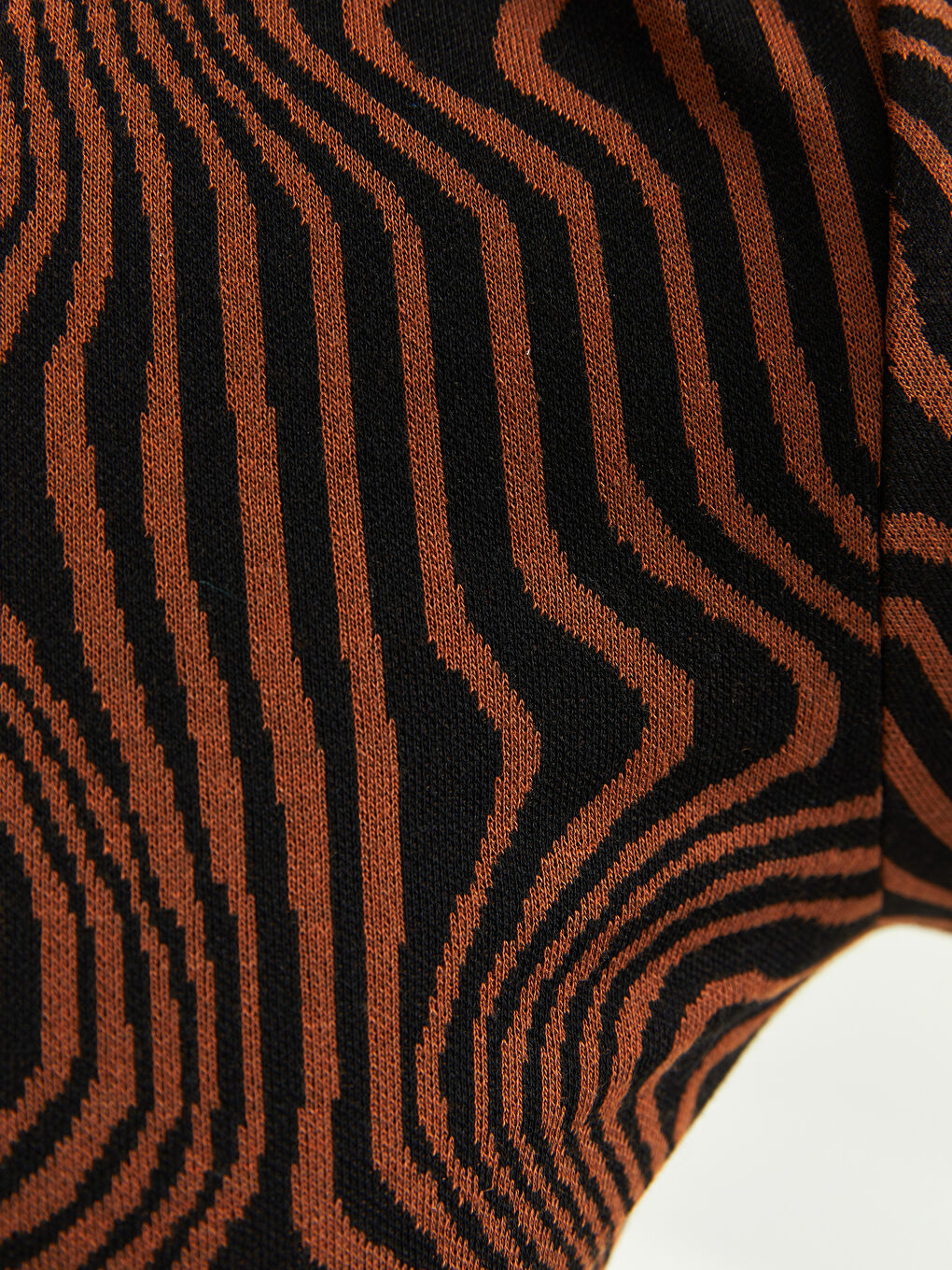 Bluză Crop cu Model, Guler Rotund, Mânecă Lungă pentru Femei-3