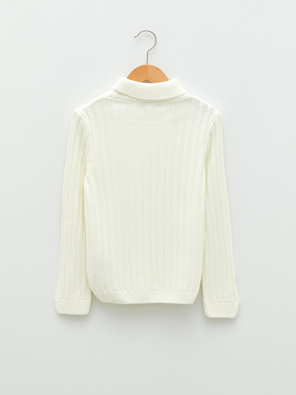 Turtleneck Basic Long Sleeve Boys' Knitwear Sweater-1