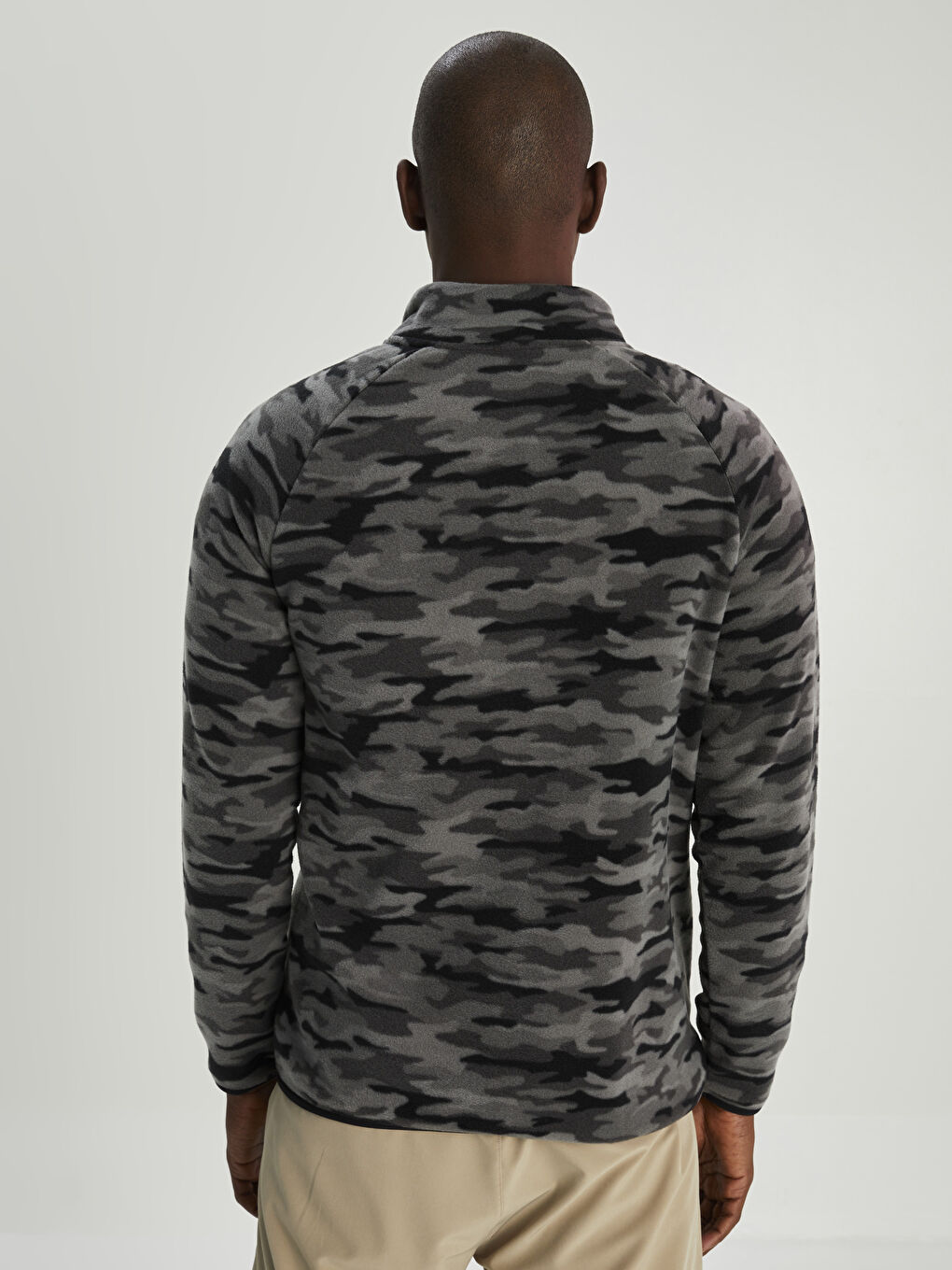 Свитшот Мужской Флисовый С Длинным Рукавом И Воротником-Труба-5