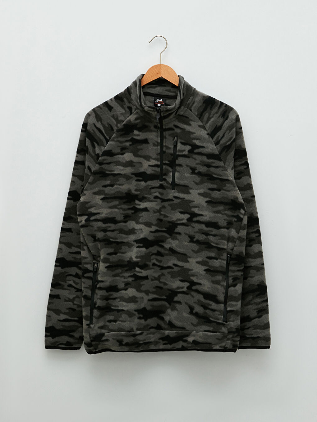 Свитшот Мужской Флисовый С Длинным Рукавом И Воротником-Труба-6