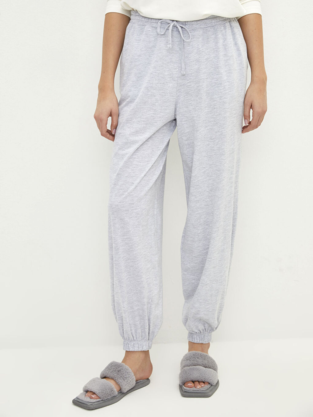 Пижамные Брюки Джоггеры Женские С Плоскими Карманами На Резинке-2
