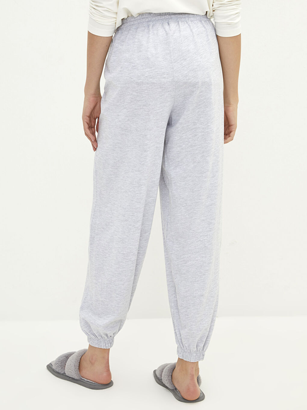 Пижамные Брюки Джоггеры Женские С Плоскими Карманами На Резинке-4