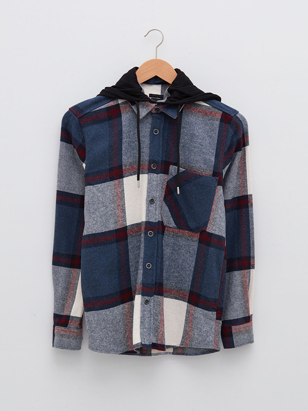 Regular Fit Long Sleeve Plaid Men's Shirt Jacket -W1L905Z8-LN6