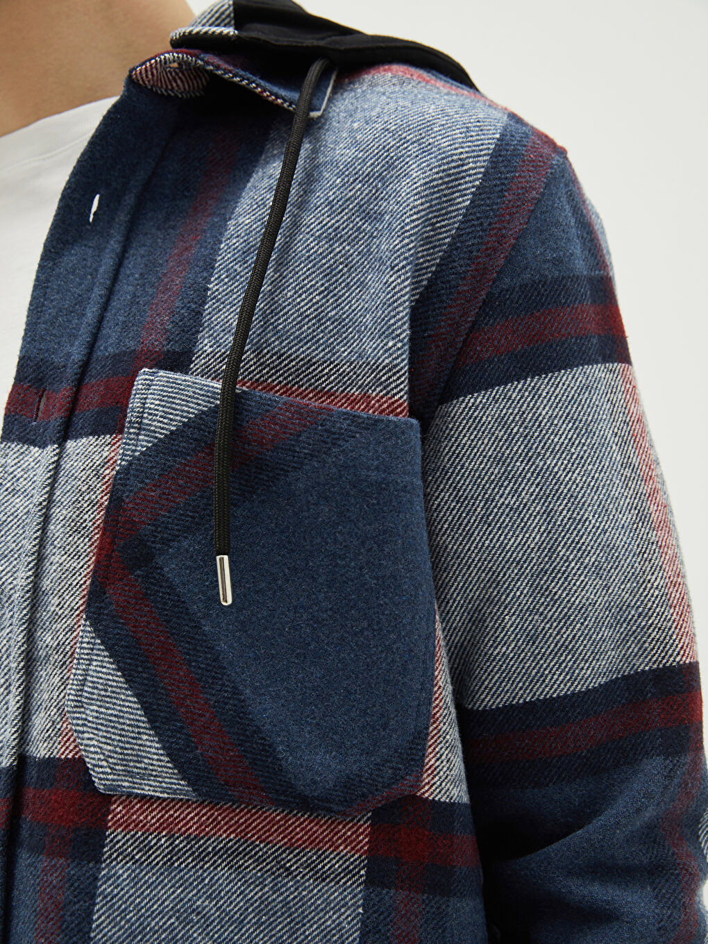 Regular Fit Long Sleeve Plaid Men's Shirt Jacket -W1L905Z8-LN6