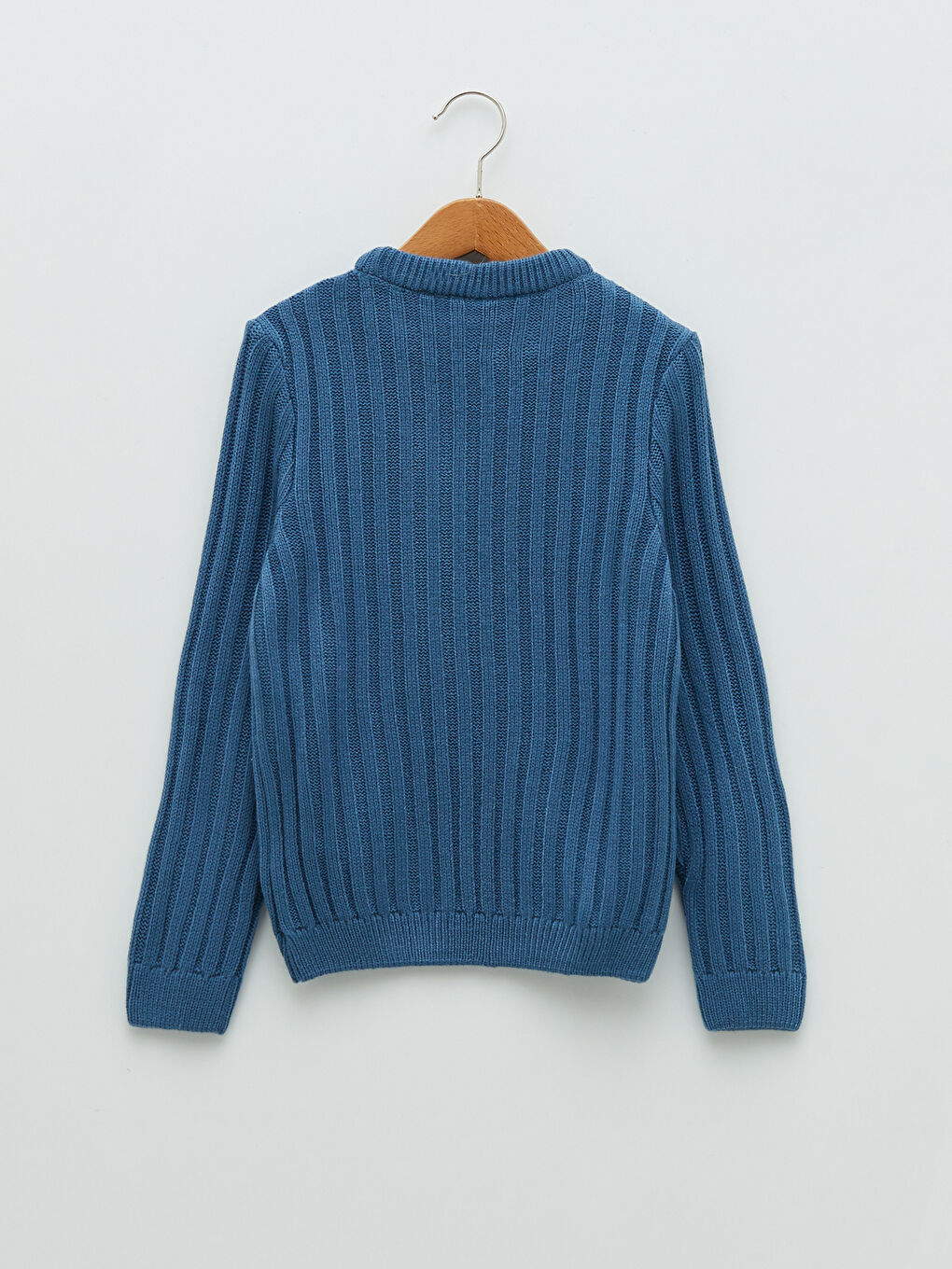 Mavi Bisiklet Yaka Basic Uzun Kollu Erkek Çocuk Triko Kazak-5