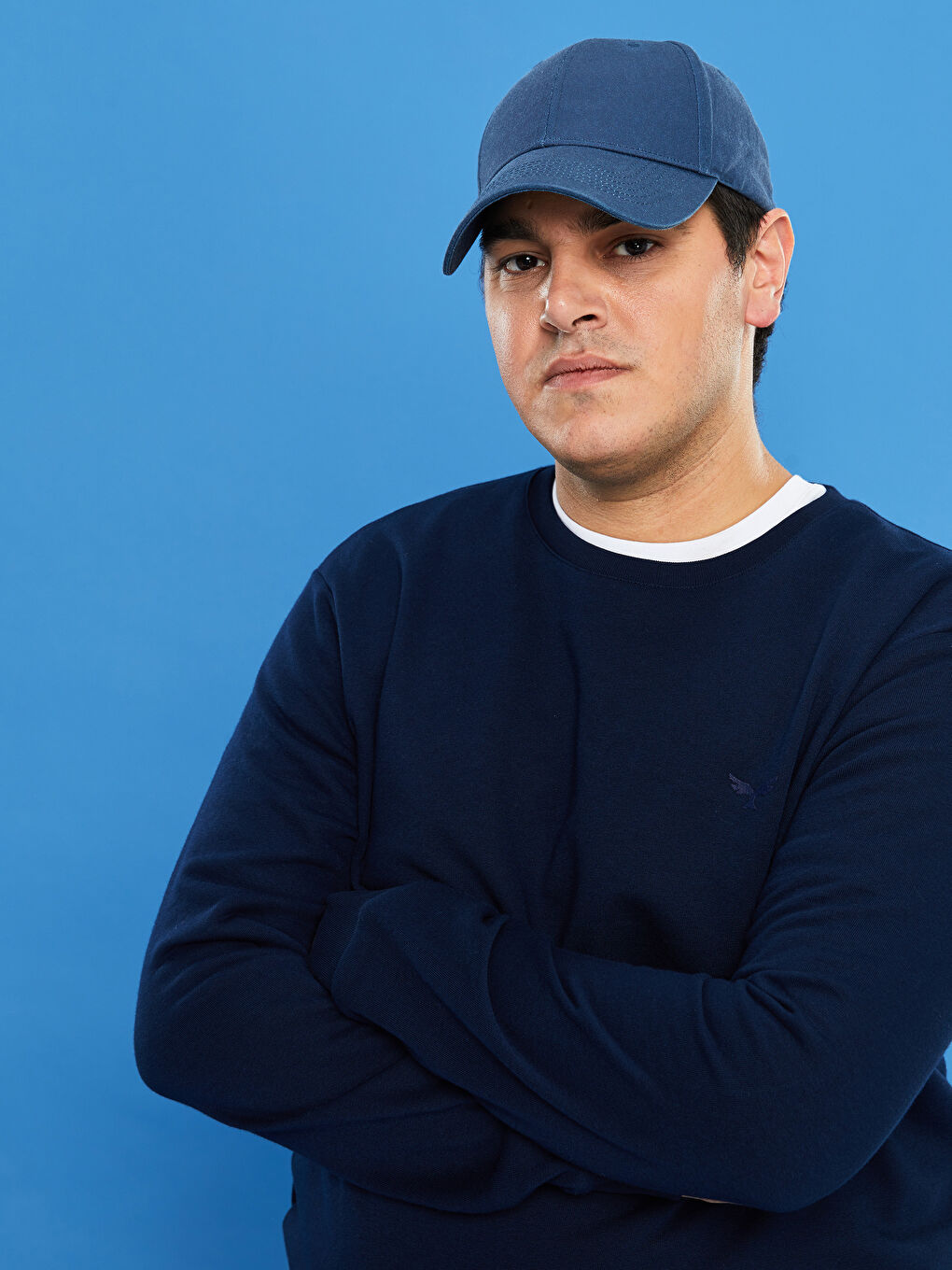 Plus Size Crew Neck Long Sleeve Basic Men's Sweatshirt-2