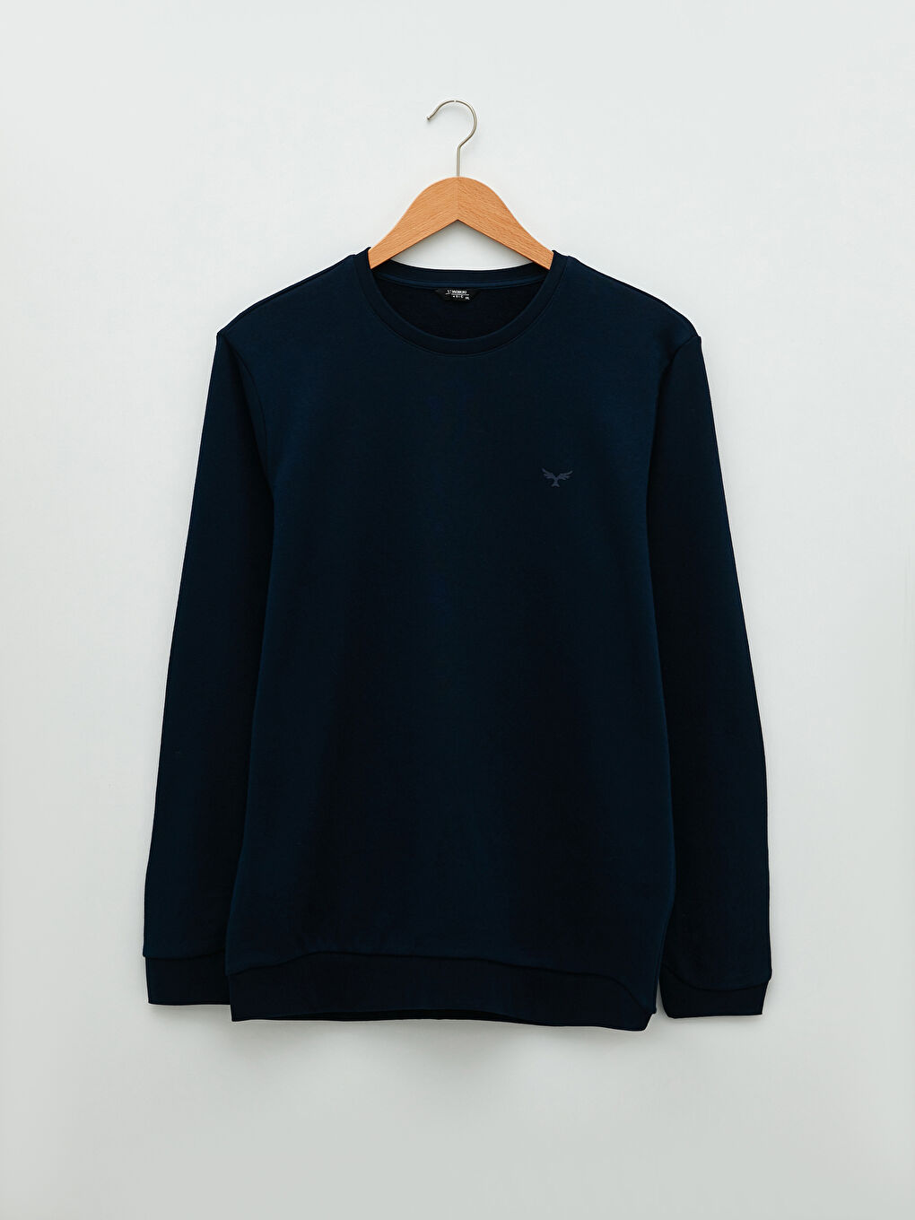 Plus Size Crew Neck Long Sleeve Basic Men's Sweatshirt-5