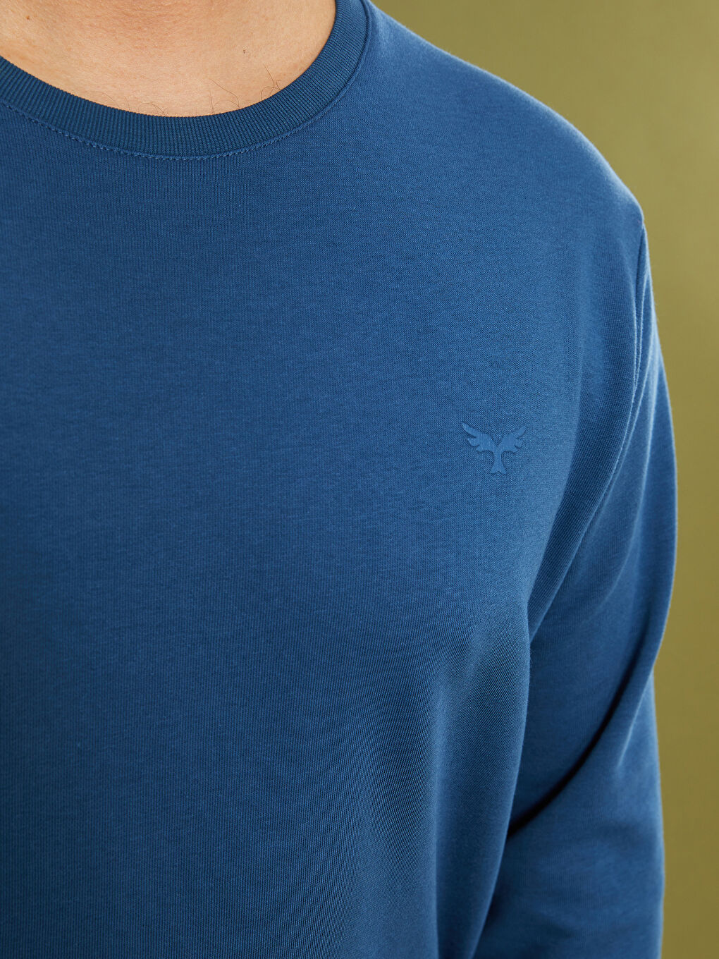 Plus Size Crew Neck Long Sleeve Basic Men's Sweatshirt-3