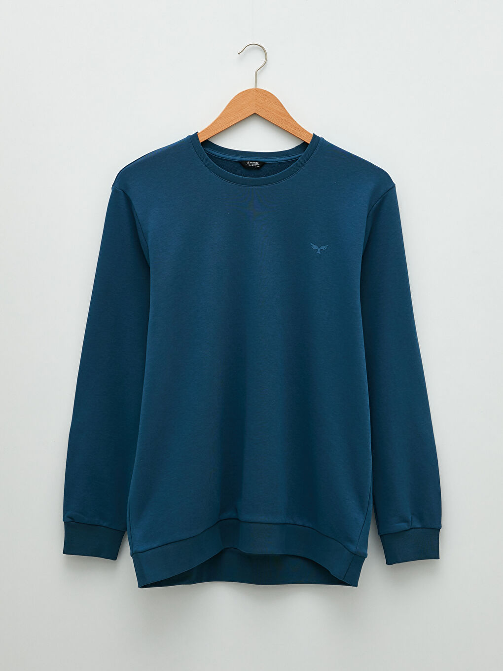 Plus Size Crew Neck Long Sleeve Basic Men's Sweatshirt-5