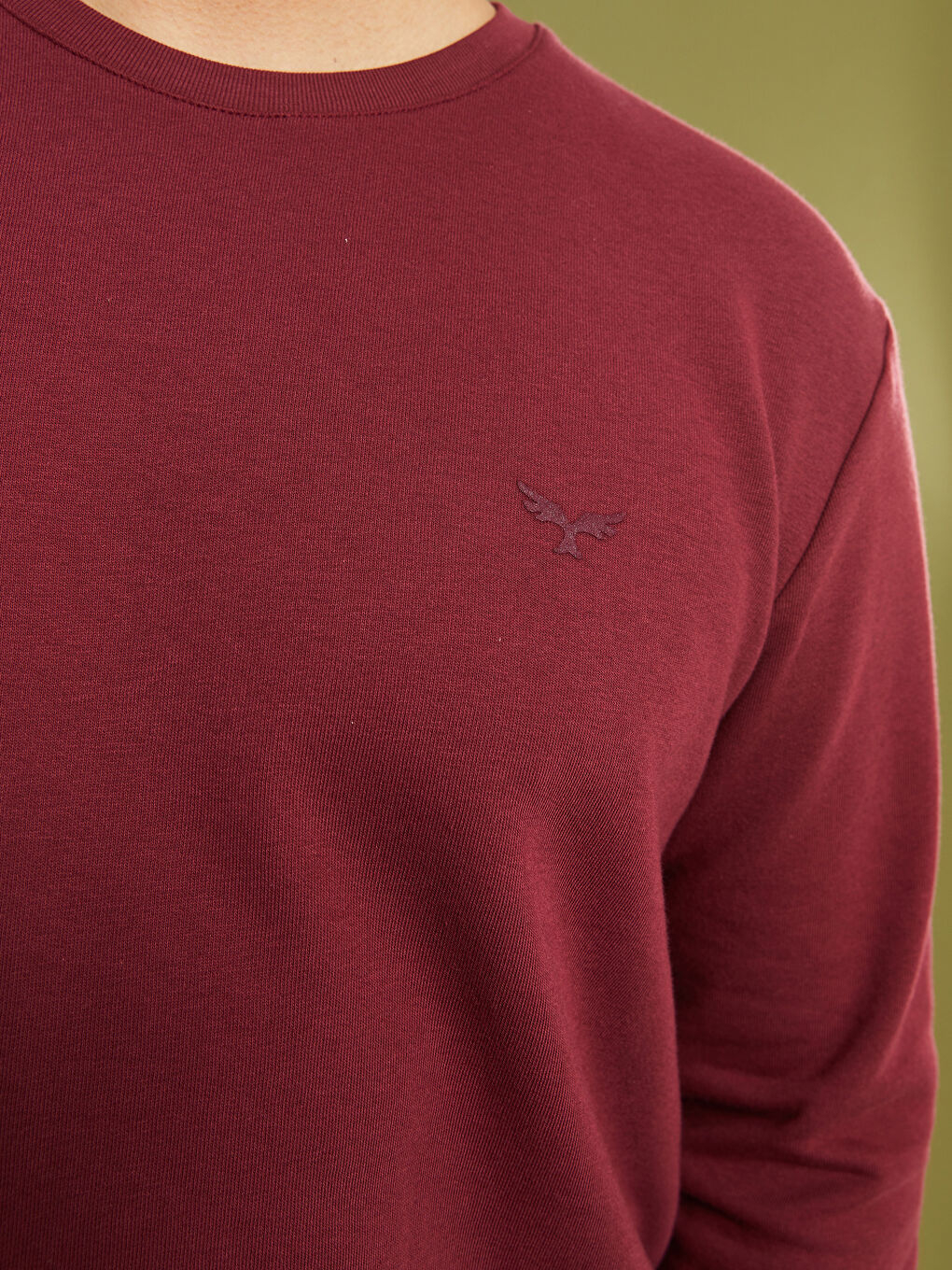 Plus Size Crew Neck Long Sleeve Basic Men's Sweatshirt-3