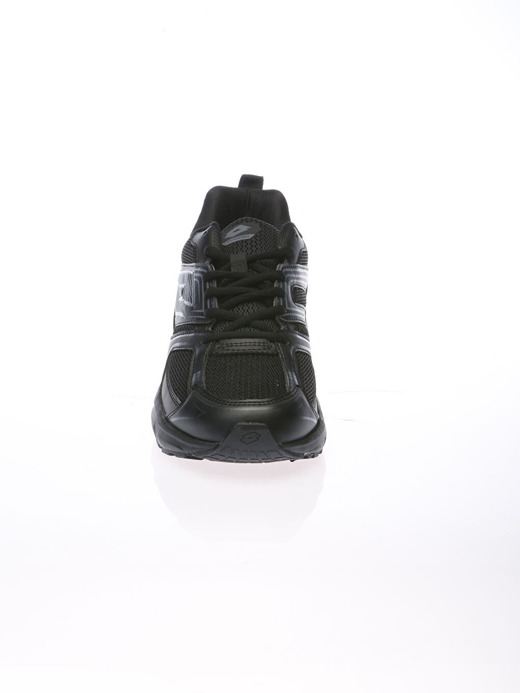 Siyah File Detaylı Bağcıklı Erkek Aktif Spor Ayakkabı-2