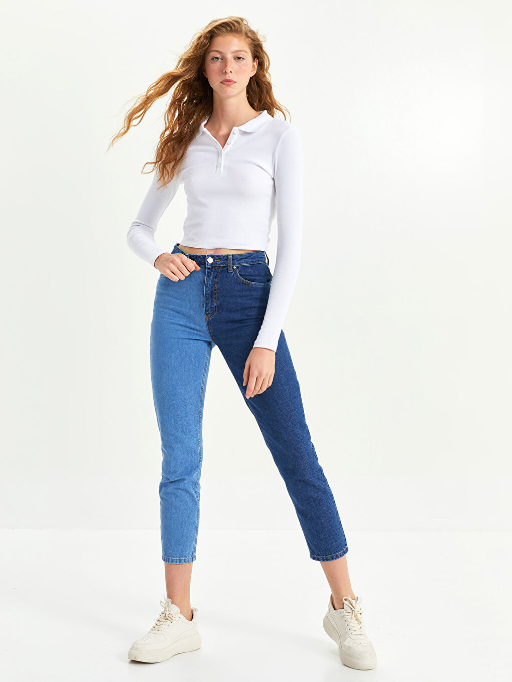 XSIDE Damen Rollkragen Gerade Langarm Crop -W1LA97Z8-KE8