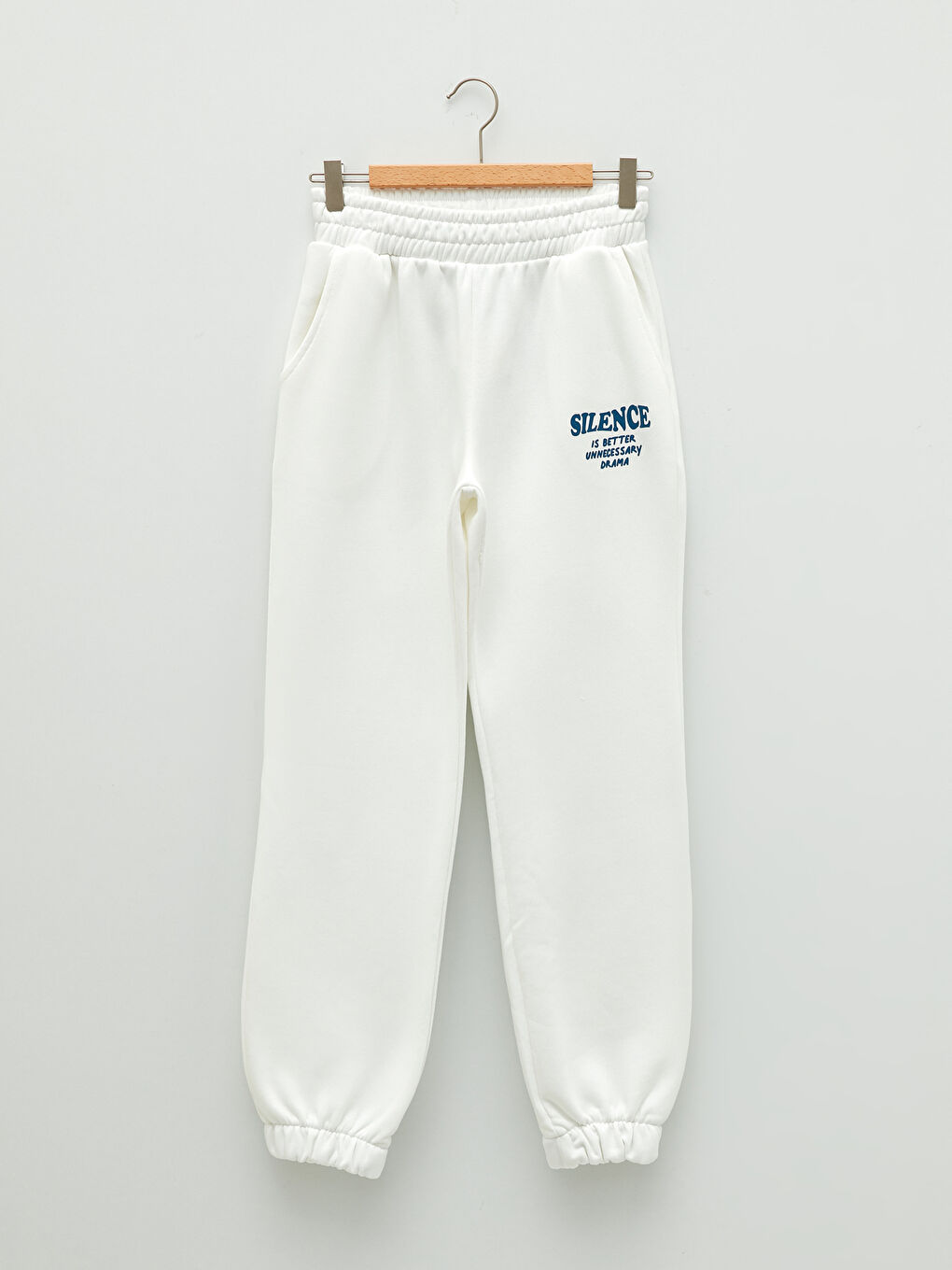 XSIDE Elastic Waist Slogan Printed Women's Thick Jogger Sweatpants -W1LC02Z8-K7U