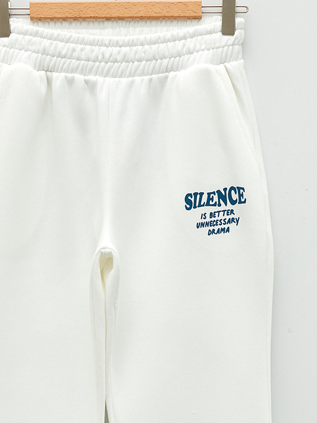XSIDE Elastic Waist Slogan Printed Women's Thick Jogger Sweatpants -W1LC02Z8-K7U
