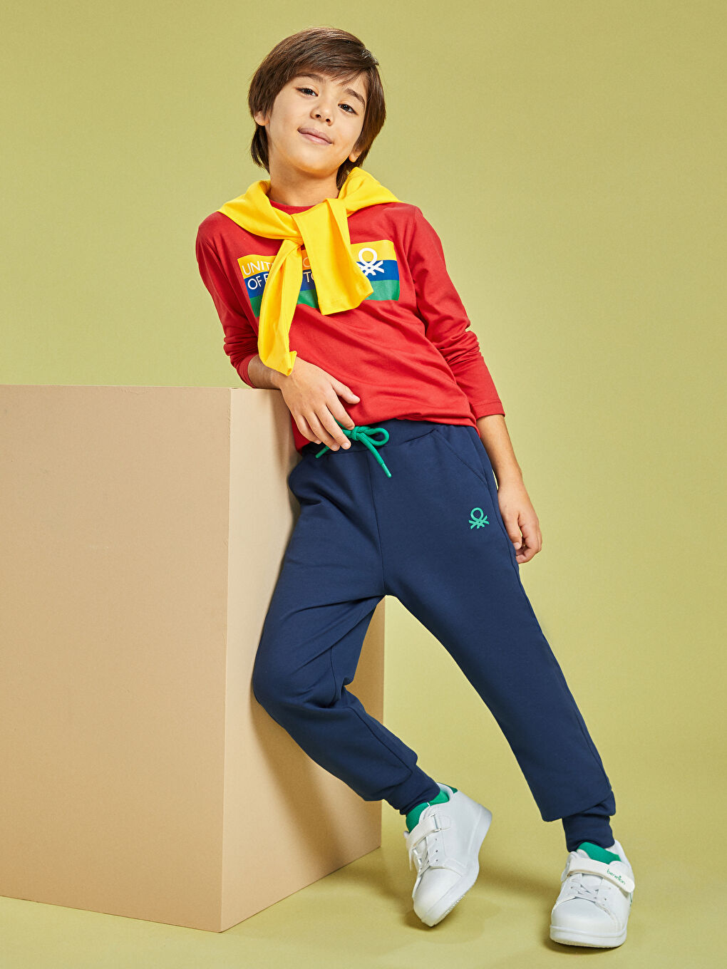 Boys' Elastic Waist Printed Cotton Sweatpants-2