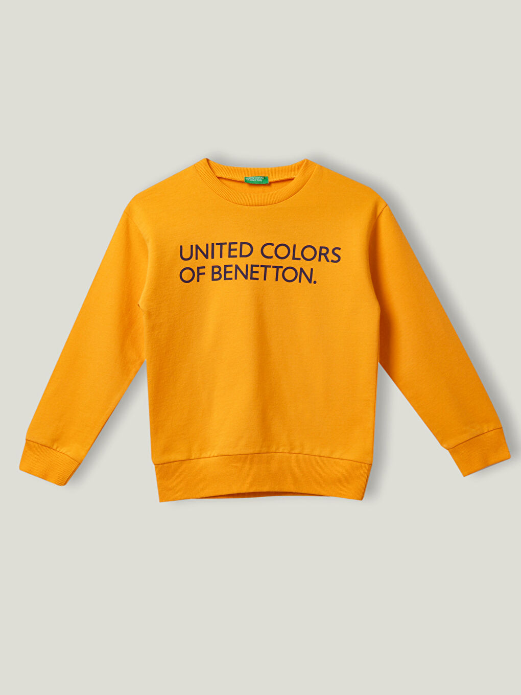 Turuncu Bisiklet Yaka Baskılı Uzun Kollu Pamuklu Kız Çocuk Sweatshirt-3