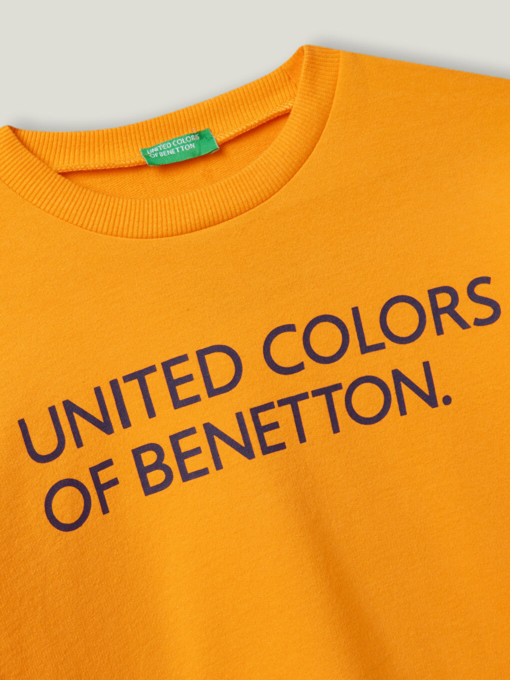 Turuncu Bisiklet Yaka Baskılı Uzun Kollu Pamuklu Kız Çocuk Sweatshirt-4