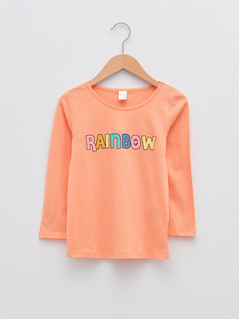 Mercan Bisiklet Yaka Baskılı Uzun Kollu Kız Çocuk Pijama Takımı-1