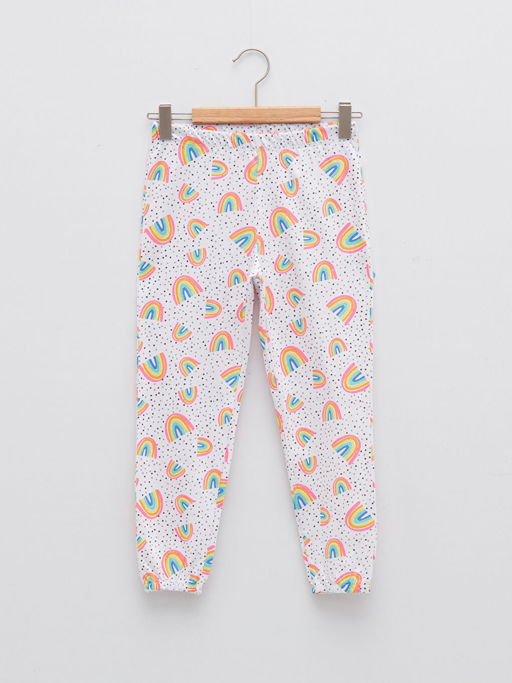 Mercan Bisiklet Yaka Baskılı Uzun Kollu Kız Çocuk Pijama Takımı-2