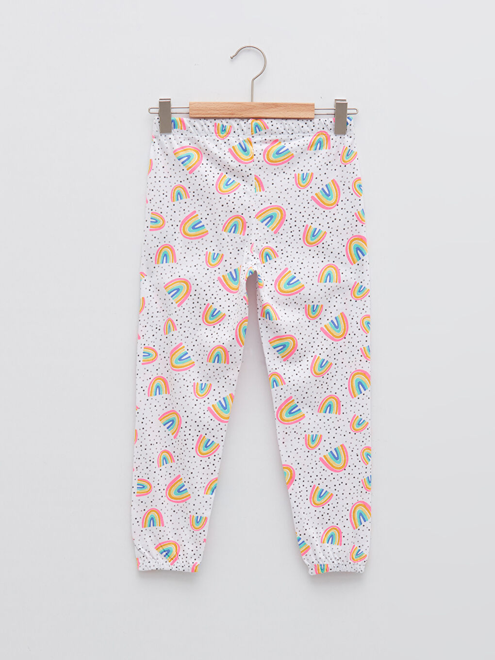 Mercan Bisiklet Yaka Baskılı Uzun Kollu Kız Çocuk Pijama Takımı-4