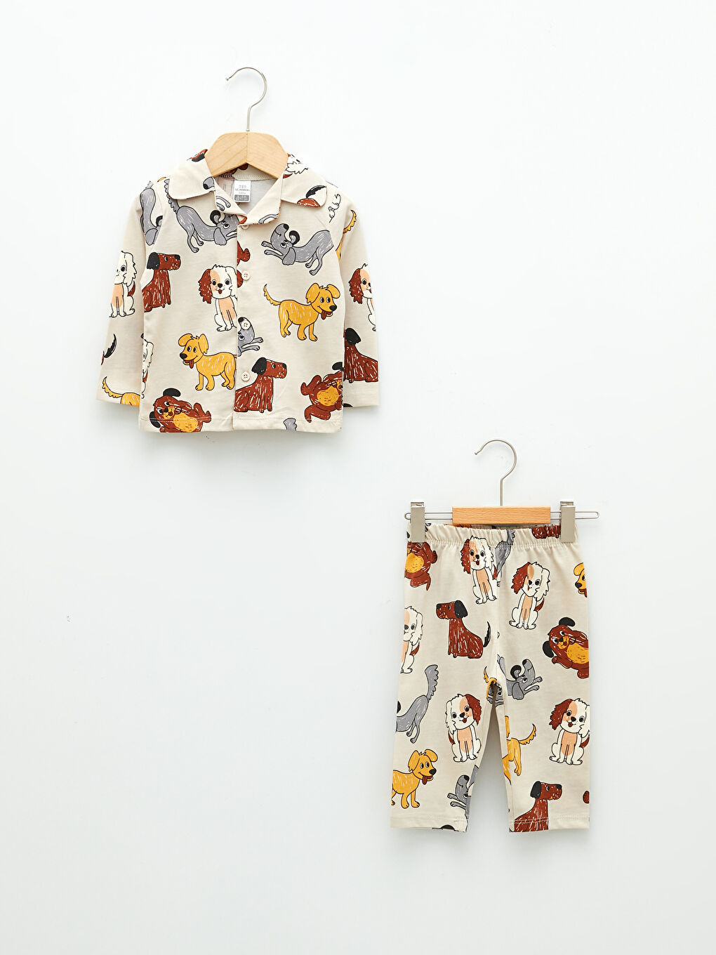 Ensemble De Pyjama Bébé Garçon En Coton Imprimé À Manches Longues Et Col Polo