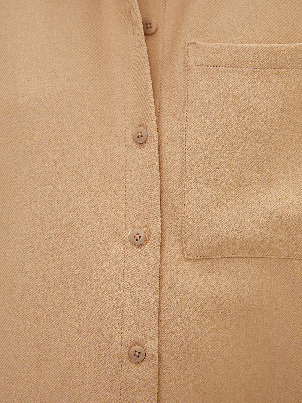 Plain Long Sleeve Gabardine Oversize Women's Shirt Tunic-3